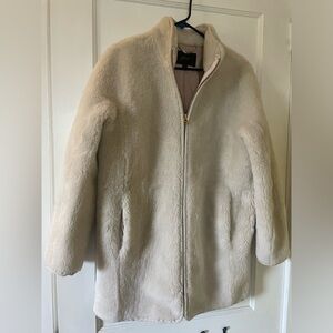 Cozy J. Crew fleece coat, size small, super soft.